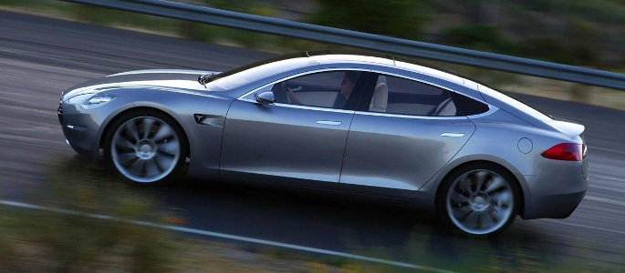 Tesla-model-S silver