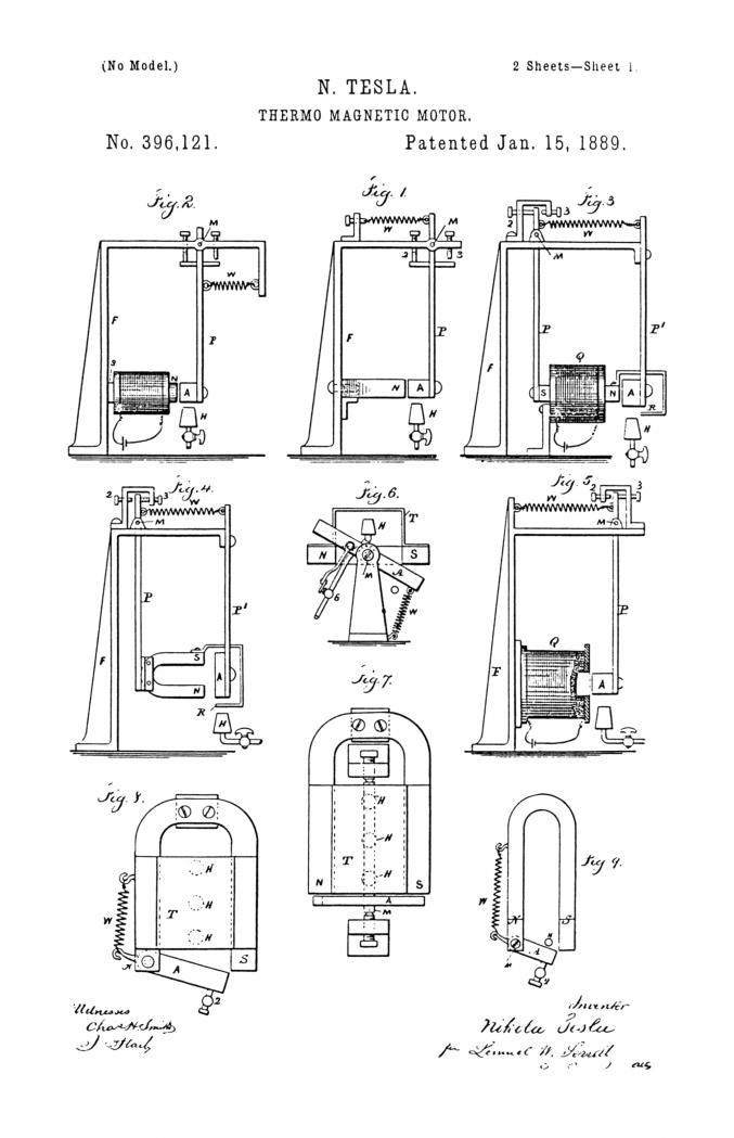 Tesla-thermo-magnetic-motor