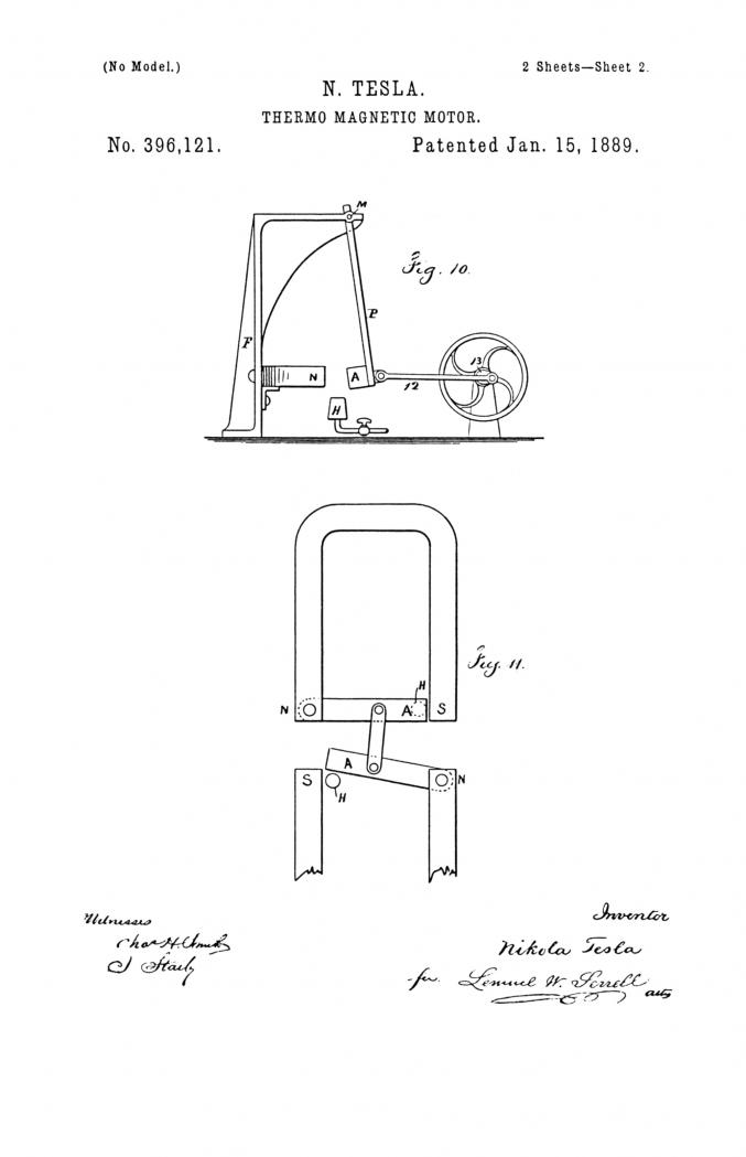 Tesla-thermo-magnetic-motor