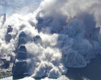 WTC dust arial view