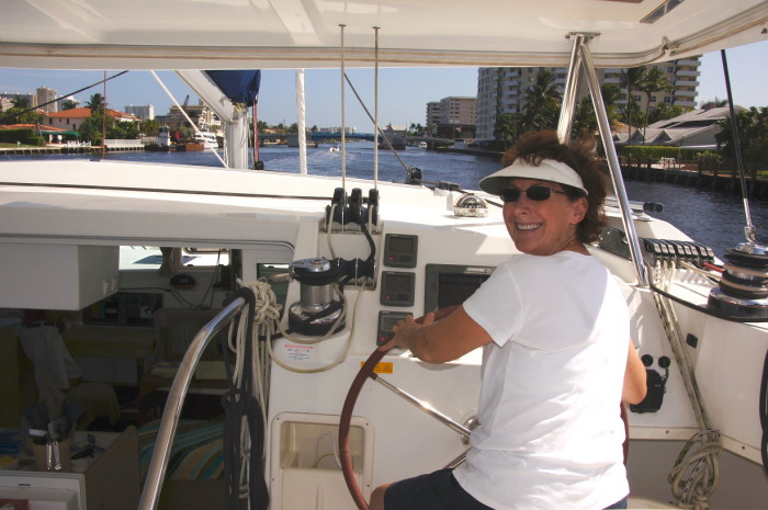 Pat at the helm