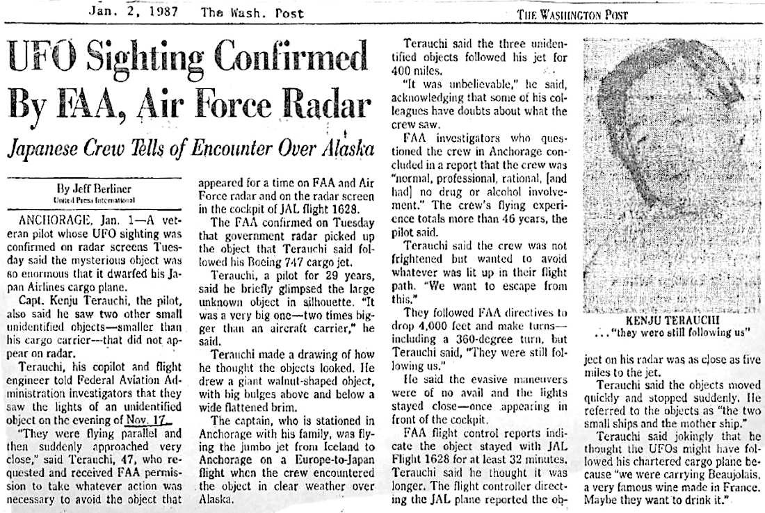 UFO Sighting 1-2-1987