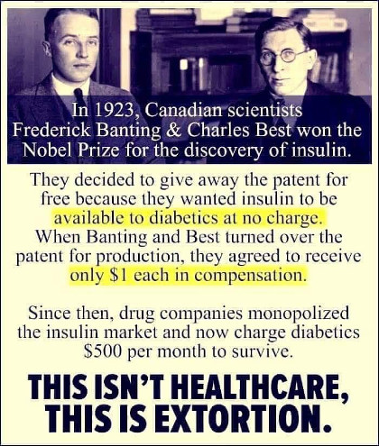 the discoverers of insulin wanted it to be free