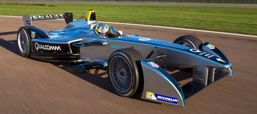 formula-e race car Qualcomm